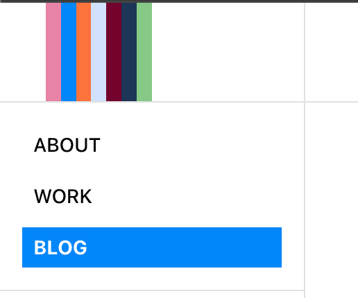 Rainbow piano bar easter egg in header
