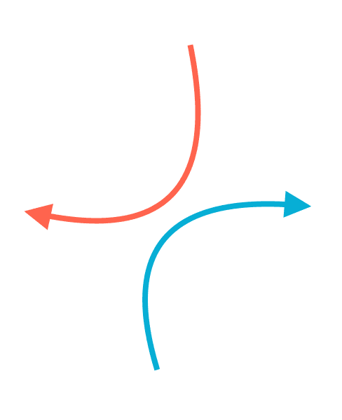 4-way intersection where both cars turn left - no crash